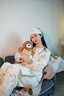 雅特茂【嬰兒級舒絨棉】春秋冬加厚暖月子服孕期產(chǎn)后睡衣孕婦家居服 白色 XL（145斤-175斤） 曬單實(shí)拍圖