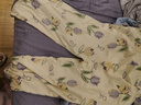 帶胸墊月子服睡衣套裝喂奶衣產(chǎn)后孕婦坐月子服家居服可外出哺乳衣 35521：瑞紫繁花-帶胸墊月子服 L （160-165cm，100-120斤） 曬單實(shí)拍圖