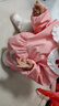 久愛(ài)久寶寶罩衣連體爬服春秋嬰兒全身一體式爬爬服兒童防臟吃飯衣 加厚燈芯絨 可開(kāi)閉襠設計 粉色兔子 90碼【建議身高70-85cm】 曬單實(shí)拍圖