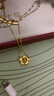 周六福黃金項(xiàng)鏈女花美人足金吊墜生日禮物計(jì)價(jià)A0612362約3.34g40+5cm 曬單實(shí)拍圖