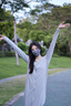 LUCYLEE日本口罩女高顏值2025新款防紫外線(xiàn)遮陽(yáng)防曬防塵透氣冰絲防護面罩 護眼角-暗夜黑（雙層設計，高倍防曬） 均碼 曬單實(shí)拍圖