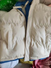 回力情侶羽絨服外套男冬季寬松休閑百搭連帽面包服加厚保暖防寒服男 米白色(連帽) XL 曬單實(shí)拍圖