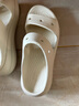 CROCS卡駱馳經(jīng)典泡芙?jīng)鲂瑋207670 骨白色-2Y2 36/37(220mm)  曬單實(shí)拍圖