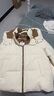 鴨鴨（YAYA）王一博同款羽絨服男士短款冬季新款連帽加厚戶外保暖時(shí)尚工裝外套 YE3B029576A-米白色 L /175 曬單實(shí)拍圖