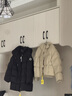 三彩【90白鵝絨】2025冬季新款短款鵝絨服防水易打理羽絨服M 豆綠 S 155/80A 曬單實(shí)拍圖