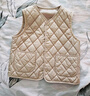 優(yōu)衣庫嬰幼兒寶寶PUFFTECH空氣棉服可機洗背心馬甲25新款478428 31 米色 110 曬單實(shí)拍圖