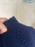 既生予高領(lǐng)毛衣女2025春秋季新款韓版純色波浪紋加厚套頭慵懶針織衫上衣 深藍 XL  110-120斤 曬單實(shí)拍圖