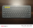 羅技（Logitech）時(shí)尚系列 K380 鍵盤(pán) 藍(lán)牙辦公鍵盤(pán) 無(wú)線鍵盤(pán) 女友 便攜超薄鍵盤(pán) 筆記本鍵盤(pán) 黑灰色 曬單實(shí)拍圖