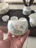 功夫茶具2025新款茶具套裝羊脂玉瓷家用辦公高檔山水畫(huà)蓋碗泡茶杯 羊脂玉-千里江山-蓋碗10件套+禮盒 曬單實(shí)拍圖