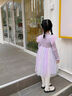 G.DUCKKIDS女童連衣裙秋冬兒童公主裙2024新款洋氣秋冬裝女孩毛衣裙愛(ài)莎裙子 A364紫色加絨 130 cm適合120-130cm年齡7-8歲 曬單實(shí)拍圖
