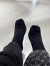 莫代爾五指襪純棉男士防臭防腳氣冬季加絨加厚保暖五趾全棉毛圈分趾襪子 4黑色+4白色 8雙 均碼 【腳底毛圈保暖不臃腫】 曬單實(shí)拍圖