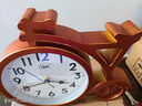 康巴絲（Compas）鐘表擺件家用個(gè)性創(chuàng  )意客廳座鐘臺式時(shí)鐘桌面座式擺鐘臥室靜音臺鐘 橡木色 曬單實(shí)拍圖