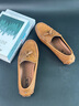 公羊商務(wù)男鞋2025新款冬季真皮軟底豆豆鞋男一腳蹬輕便薄款休閑皮鞋 灰色 【標準皮鞋碼】 41 曬單實(shí)拍圖