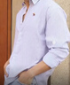 Abercrombie & Fitch【牛津襯衫】經(jīng)典小麋鹿圖案男裝25春夏美式長(cháng)袖襯衫125-5083 綠色條紋 XL (180/116A) 曬單實(shí)拍圖