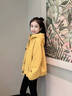 尚靜抽繩下擺連帽工裝加厚外套女2025冬季新款高級感百搭加絨保暖上衣 黃色 M 曬單實(shí)拍圖