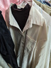森馬（Semir）長(cháng)袖襯衫女冬季中長(cháng)款假兩件寬松磨毛襯衣通勤溫柔系氣質(zhì)上衣 奶白10501 XL 曬單實(shí)拍圖