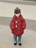 G.DUCKKIDS小黃鴨童裝女童棉服冬季新款加厚保暖女寶寶棉襖冬裝新年拜年服女 紅色【不含包包】 100 尺碼2~3歲【90-100cm】cm 曬單實(shí)拍圖