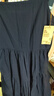 無(wú)印良品（MUJI） 女式 強捻 吊帶連衣裙 女裝裙子夏季純棉全棉 長(cháng)裙BC2IKC4S 藏青色 S 155/80A 曬單實(shí)拍圖