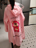 雨閃閃 兒童雨衣 男女童小學(xué)生寶寶幼兒園上學(xué)全身防水帶書(shū)包位卡通雨披 粉色4XL碼【身高140-150cm】 曬單實(shí)拍圖