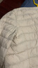 鴨鴨（YAYA）佟麗婭明星同款輕薄羽絨服女短款韓版休閑保暖羽絨內膽輕便外套 米白色 XL 曬單實(shí)拍圖