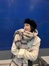 viney圍巾女冬季2025新款圍脖情侶格子披風(fēng)長(zhǎng)披肩女外搭生日禮物送女友 米色-高端禮盒裝 曬單實(shí)拍圖