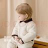 babylove嬰幼兒連體衣秋冬薄夾棉寶寶哈衣百搭外出服輕薄保暖棉服摩卡白棕 摩卡白棕 80cm 曬單實(shí)拍圖