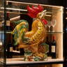 福槿秀陶瓷大公雞擺件招財風(fēng)水裝飾品工藝品開(kāi)業(yè)喬遷禮品客廳辦公室擺件 福翎獻財三彩黃（高約23 曬單實(shí)拍圖