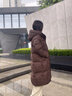 艾萊依羽絨服女士2025冬季新款千鳥(niǎo)格拼接泡芙羽絨服插肩袖設計顯瘦外套 朱古力 M 【建議110-130斤】160 曬單實(shí)拍圖