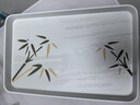 拜杰長(cháng)方形托盤(pán)茶盤(pán)茶托早餐盤(pán)家用干果水果盤(pán)餐盤(pán)零食盤(pán)加厚密胺小號 曬單實(shí)拍圖