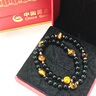中國黃金（CHINA GOLD）黑瑪瑙疊戴手串男女款虎眼石轉運珠手鏈婦女節生日禮物送男友愛(ài)人 黑瑪瑙虎眼石疊戴手鏈 曬單實(shí)拍圖