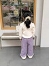 G.DUCKKIDS小黃鴨童裝女童加絨褲子秋冬兒童棉褲冬天保暖女寶寶長(cháng)褲北方過(guò)冬 紫色 90 尺碼1~2歲【 80-90cm】 曬單實(shí)拍圖