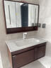 圣慕蘭新中式浴室柜橡木洗臉盆柜組合陶瓷一體盆衛浴洗臉池洗手盆柜組合 胡桃色100cm橡木智能鏡柜 曬單實(shí)拍圖
