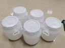 固鄉 加厚塑料桶 帶蓋水桶 酵素桶 發(fā)酵桶 儲水桶 大號密封桶 釀酒桶 圓桶（配內蓋）白色25L 曬單實(shí)拍圖