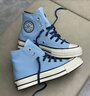 匡威（Converse）官方 1970S男女高幫運動(dòng)板鞋淺牛仔藍藍色A13289C A13289C 41 曬單實(shí)拍圖