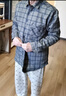 啄木鳥(niǎo)長(cháng)袖格子襯衫男秋冬季加絨加厚保暖男士襯衣休閑大碼爸爸衣服男裝 9908 2XL 曬單實(shí)拍圖
