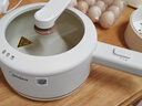 美的（Midea）電煮鍋 小電鍋 電蒸鍋 長(cháng)柄 宿舍小鍋 多功能輔食鍋 學(xué)生宿舍泡面XZE2017 1.6L配蒸籠【國家補貼】 曬單實(shí)拍圖