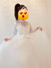 G.DUCKKIDS品牌童裝連衣裙兒童鋼琴演出禮服中大童秋冬女孩花童婚禮女童禮服 白色 140 曬單實(shí)拍圖