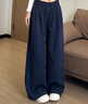 浪莎美式運動(dòng)褲女2025新款復古低腰抽繩寬松顯瘦直筒垂感休閑闊腿褲子 曬單實(shí)拍圖