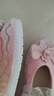 羅蒙女童漢服鞋子中國風(fēng)學(xué)生古裝表演舞蹈鞋老北京布鞋繡花鞋 粉色 34 曬單實(shí)拍圖