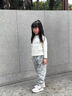 G.DUCKKIDS女童衛褲春秋2025新款洋氣兒童褲子純棉休閑小童女寶春裝運動(dòng)長(cháng)褲 灰色 -單層-春秋 110 cm 曬單實(shí)拍圖
