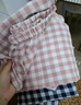 無(wú)印良品（MUJI）[自營(yíng)限定款]女士無(wú)側縫 雙層紗織睡衣  軟棉棉內衣 淺粉色格紋 S 曬單實(shí)拍圖