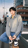 WASSUP HERMU官方毛衣男秋冬季高品質(zhì)男士松弛風(fēng)套頭針織衫內搭打底上衣服外套 淺灰 XL （推薦140-160斤） 曬單實(shí)拍圖