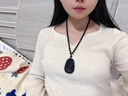 中國黃金黑曜石本命佛項鏈男女款護身符高檔大氣生日禮物送男女友老婆實(shí)用 文殊菩薩黑曜石吊墜【生肖屬兔】 曬單實(shí)拍圖