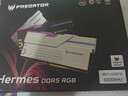 宏碁掠奪者（PREDATOR）48G(24G×2)套裝 DDR5 6000頻率 臺式機內存條 Hermes冰刃系列 RGB燈條(C28) 白色 AI電腦配件 曬單實(shí)拍圖