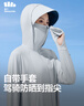 蕉下（beneunder）防曬衣女中長(cháng)款夏季防紫外線(xiàn)防曬服連帽外套 淺月灰 M 曬單實(shí)拍圖