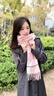 恒源祥圍巾女高檔格子2025年秋冬季加厚保暖氣質(zhì)時(shí)尚圍脖可愛(ài)披肩送女友 楊妃色[100%綿羊毛 禮盒裝] 180cm*30cm(含流蘇) 曬單實(shí)拍圖