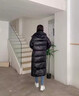500克鵝絨東北哈爾濱黑金長(cháng)款過(guò)膝羽絨服情侶男女款極寒零下40度 黑色男女同款白鵝絨極寒保暖 單件 XL 建議130--155斤【充絨549克) 曬單實(shí)拍圖