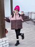 G.DUCKKIDS小黃鴨童裝女童羽絨服冬裝兒童外套女大童白鴨絨短款女大童面包服 粉色 150 尺碼11~12歲【140-150cm】cm 曬單實(shí)拍圖