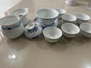 景德鎮青花玲瓏瓷高端茶具套裝家用蓋碗茶杯功夫茶具泡茶器全套禮盒 （富貴）青花玲瓏蓋碗茶具套裝 10頭 曬單實(shí)拍圖