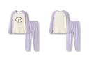 巴拉巴拉兒童內衣套裝春秋女童秋衣秋褲大童打底睡衣拼色舒適親膚 白紫色調00317 165 曬單實(shí)拍圖